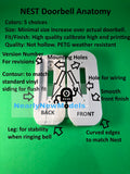 Google NEST Wired Gen 1 and 2 Doorbell Mount for Vinyl, Hardi board, Aluminum, Cedar [Choose Siding] [5 colors]