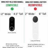 Google NEST Wired Gen 1 and 2 Doorbell Mount for Vinyl, Hardi board, Aluminum, Cedar [Choose Siding] [5 colors]
