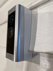 HOA-GENEHMIGTE HALTERUNG OHNE SCHRAUBENLÖCHER für Ring Wired PRO (1 und 2) und PLUS Türklingeln auf Standard-Vinylverkleidung
