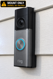 Ring Wired Doorbell 4K Pro 3 Gen3 (neuestes Modell) und PLUS 2K Gen3 Halterung für Vinyl, HardiePlank, Aluminium, Zeder [Fassade auswählen] [5 Farben]