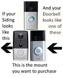 Halterung passend für Ring Video Doorbell, Battery Doorbell Plus, Battery Doorbell PRO, Original, Ring 2, Ring 2. Generation, Ring 2020, Ring 4, Ring 3, Ring 3 PLUS, abgewinkelte Türklingelhalterung für Zedernholz, Zement, Vinylverkleidung