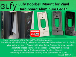 Eufy 1080p 2k, Lorex, Vivint, Aosu Türklingelhalterung für Vinyl, Hardi-Platten, Aluminium, Zeder [Verkleidung auswählen] [5 Farben]