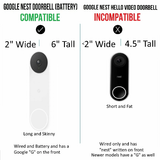 Google Video Doorbell Mount Nest Wireless (Battery) for Vinyl, Hardi board, Aluminum, Cedar [Choose Siding] [5 colors]