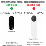 Google NEST Wired Gen 1 und 2 Türklingelhalterung für Vinyl, Hardi-Board, Aluminium, Zeder [Verkleidung auswählen] [5 Farben]