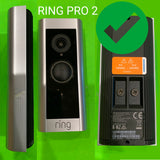 RING Wired Doorbell PRO 2 (Video Doorbell Pro 2) Doorbell Premium Mount for Vinyl, Hardi board, Aluminum, Cedar [Choose Siding] [5 colors]
